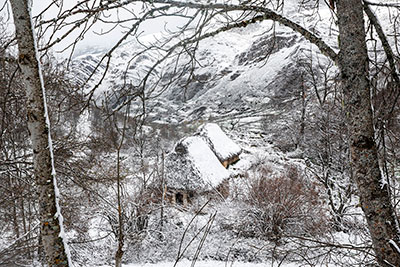 Temporal de nieve en el valle de Saliencia y el Alto de la Farrapona
